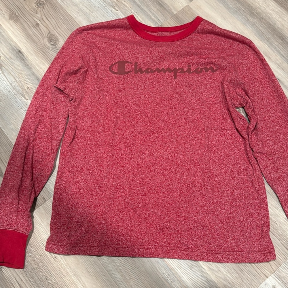 Champion Red Long Sleeve T-Shirt